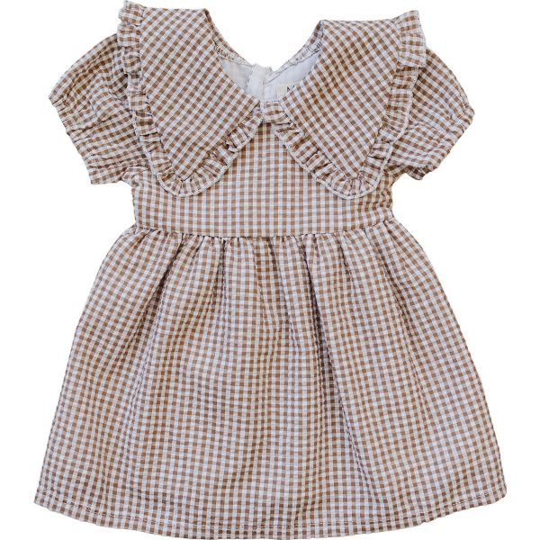 Gingham Peter Pan Collar Dress Cheap