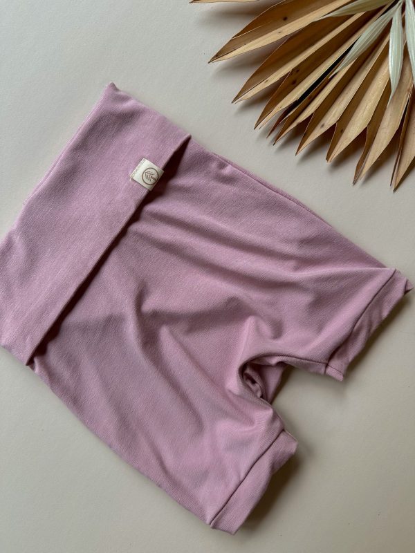 0 3m 3 6m | Fold-Over Shorties | Baby & Toddler | Luxury Bamboo | Dusty Pink on Sale - Image 3