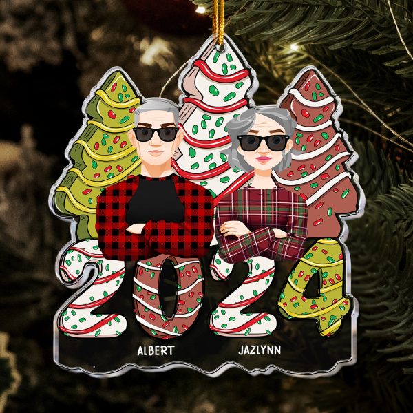 Christmas Tree Cake Family Together - Personalized Acrylic Ornament Online - Image 3