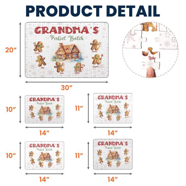 Grandma s Perfect Batch - Christmas Board Game For Kids, Grandparents - Personalized Jigsaw Puzzle For Sale - Image 5
