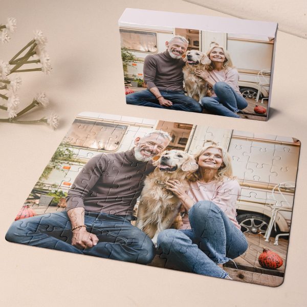 Custom Jigsaw Puzzle Photo For Couple Pets - Personalized Photo Jigsaw Puzzle For Sale - Image 4