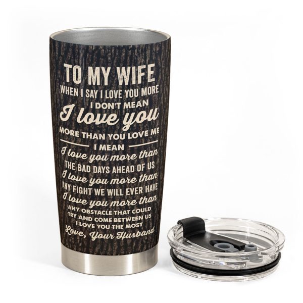 I Love You The Most - Personalized Photo Tumbler Cup Online now - Image 5
