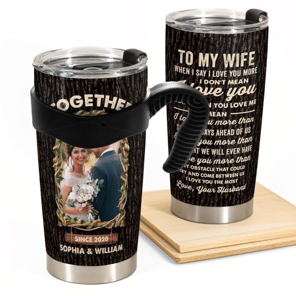 I Love You The Most - Personalized Photo Tumbler Cup Online now - Image 2